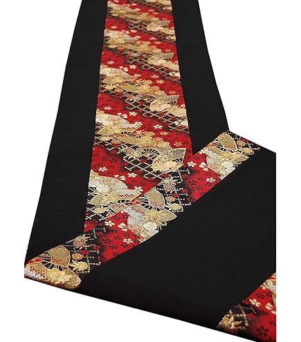 Amazon｜和風 着物テーブルランナー リバーシブル 金襴織 帯 箱入り